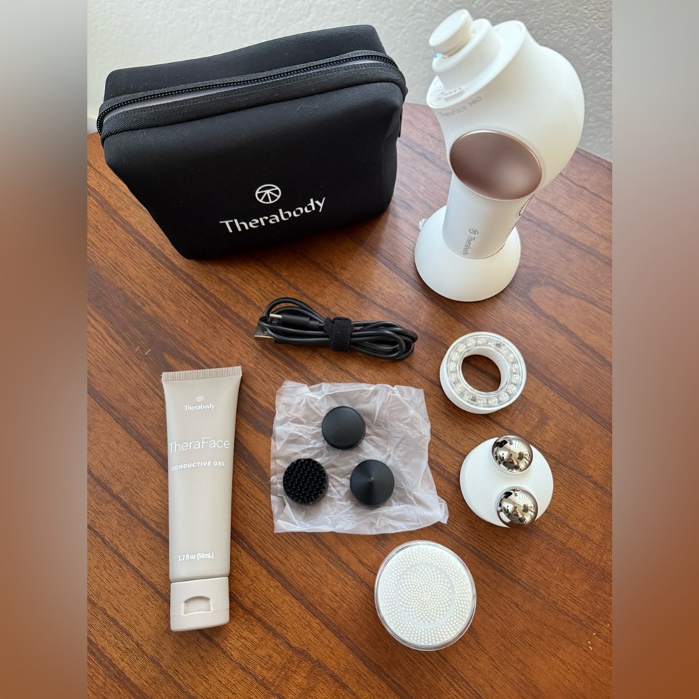 TheraFace PRO w/ All Attachments From Therabody Facial Massage Device *Like New*